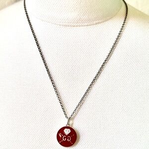 Gucci Authentic Necklace Pendant Ghost Red Sterling Silver